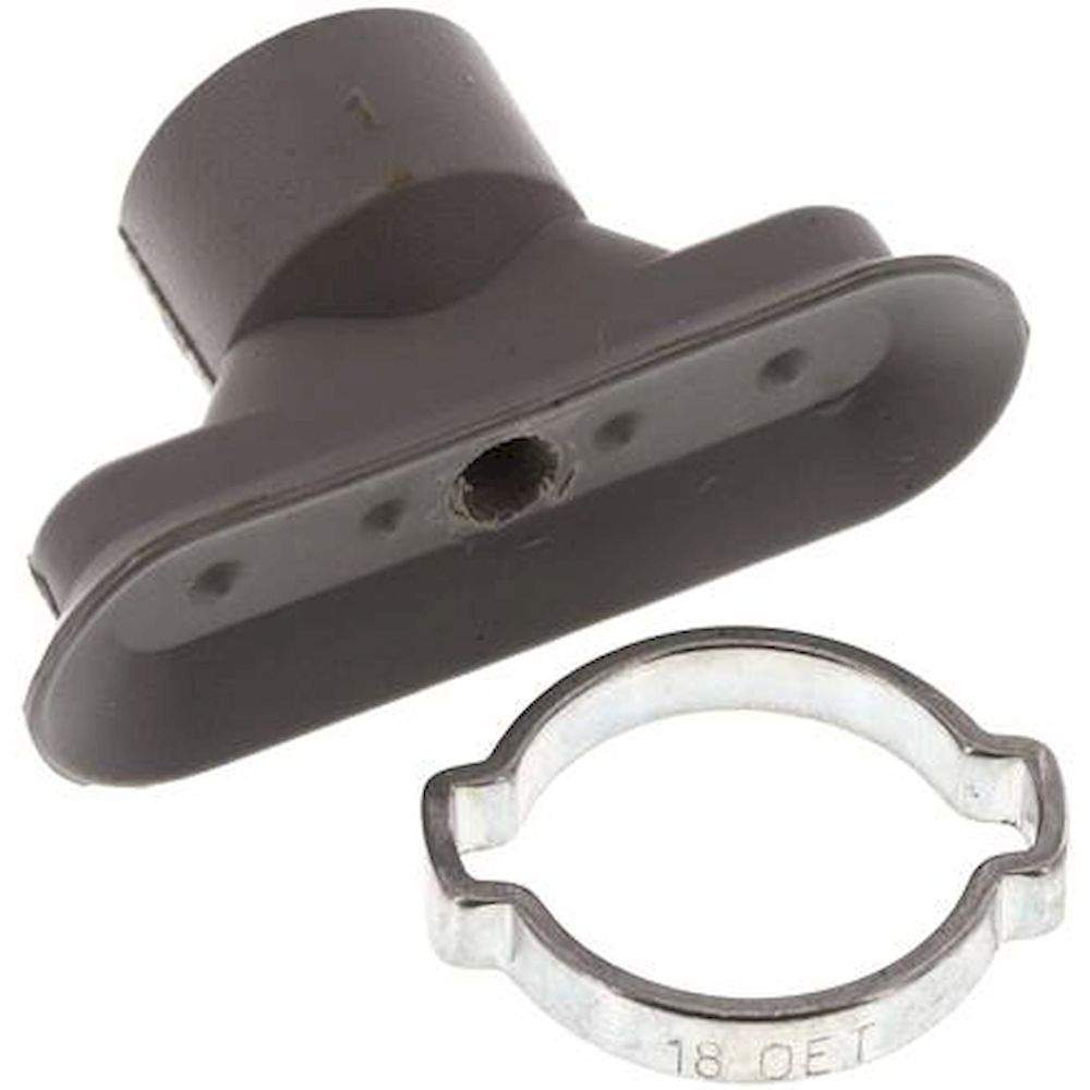 Oval teats, 45 x 15mm, stroke 3mm, NBR (60A), Grey