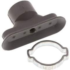 Ovalsauger, 45 x 15mm, Hub 3mm, NBR (60A), grau