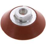 Flachsauger, Ø 50x5,5mm, G 1/8", Silikon (60A), rot