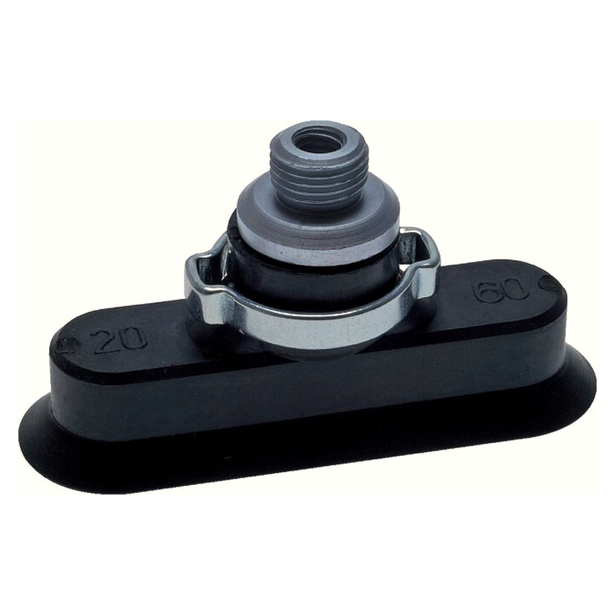 Oval suction cup, 100 x 35mm, stroke 3mm, NBR (60A), black, G 1/4"