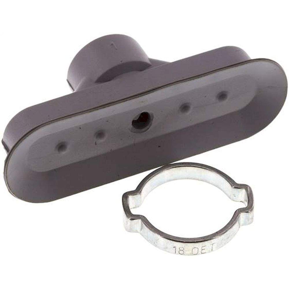 Oval teats, 60 x 20mm, stroke 3mm, NBR (60A), Grey