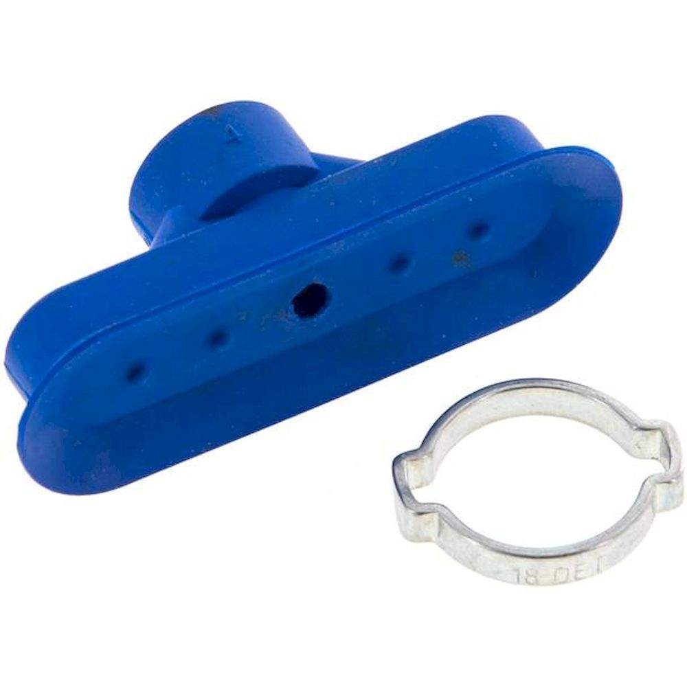 Ovalsauger, 60 x 20mm, Hub 3mm, PUR (65A), blau