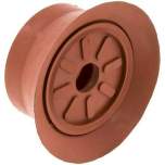 Flat suction cups (with fine lips), Ø 70x6mm, SBR (50A), reddish brown