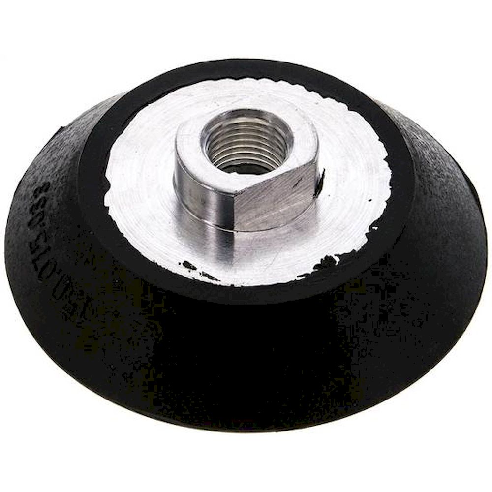 Flat suction cups, Ø 75x6mm, G 1/4", CR (60A), black