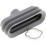 Oval suction pads, 75 x 25mm, stroke 10,5mm, NBR (60A), Grey