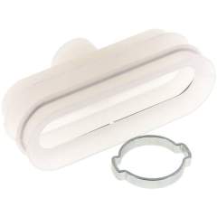 Oval suction pads, 75 x 25mm, stroke 10,5mm, Silicone (60A), transparent