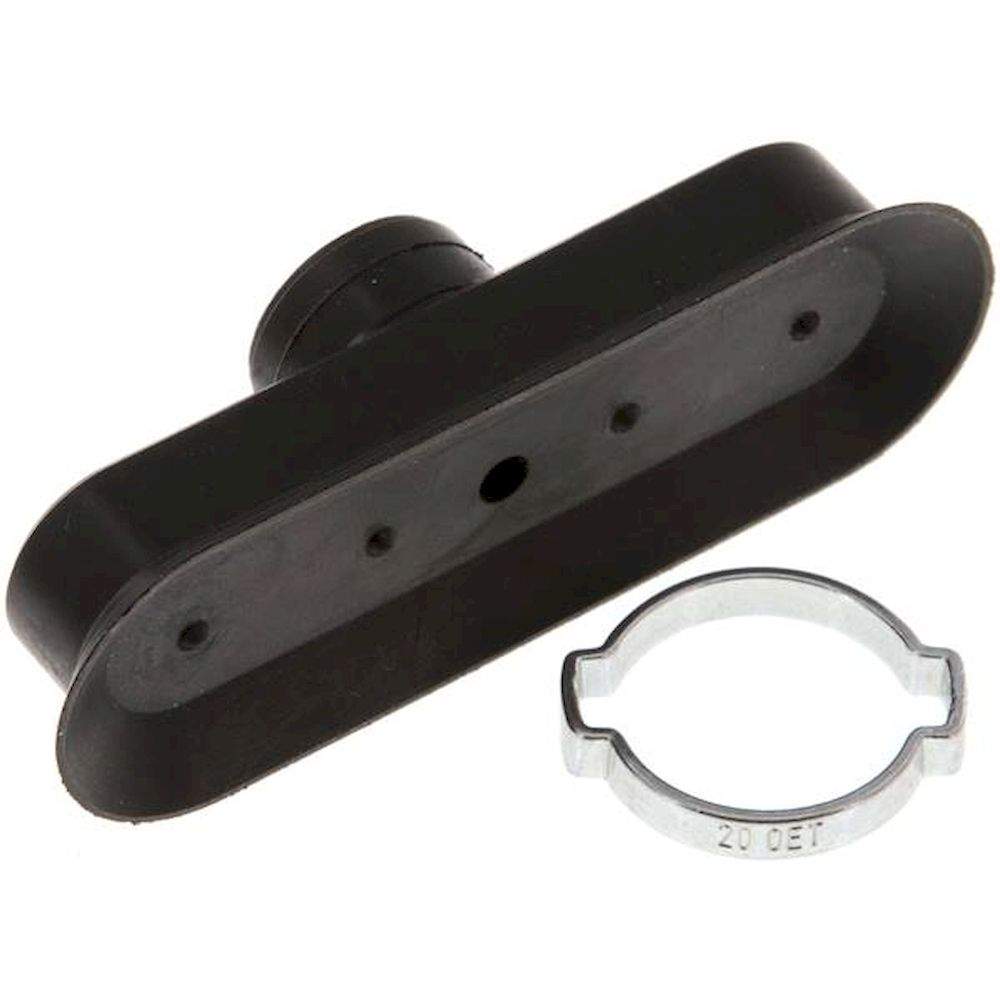 Oval teats, 75 x 25mm, stroke 3mm, NBR (60A), black