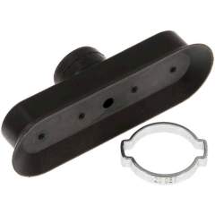 Oval teats, 75 x 25mm, stroke 3mm, NBR (60A), black