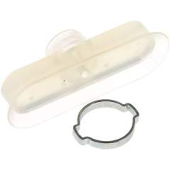 Oval teats, 75 x 25mm, stroke 3mm, Silicone (60A), transparent