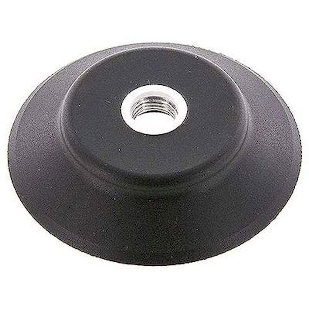 Flat suction cups (robust lips), Ø 83x6mm, G 1/4", NBR (55A), black