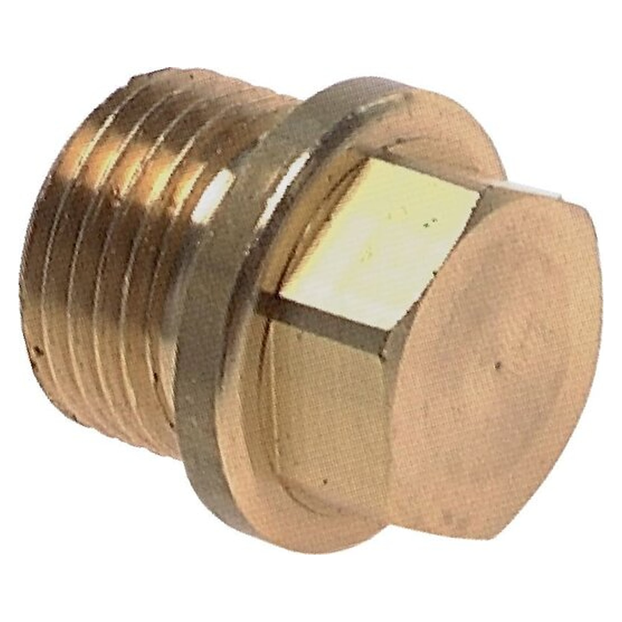Verschlussstopfen, mit Außensechskant, Gewinde G 3/8", PN 16 bar, Messing, Schlüsselweite 17 mm