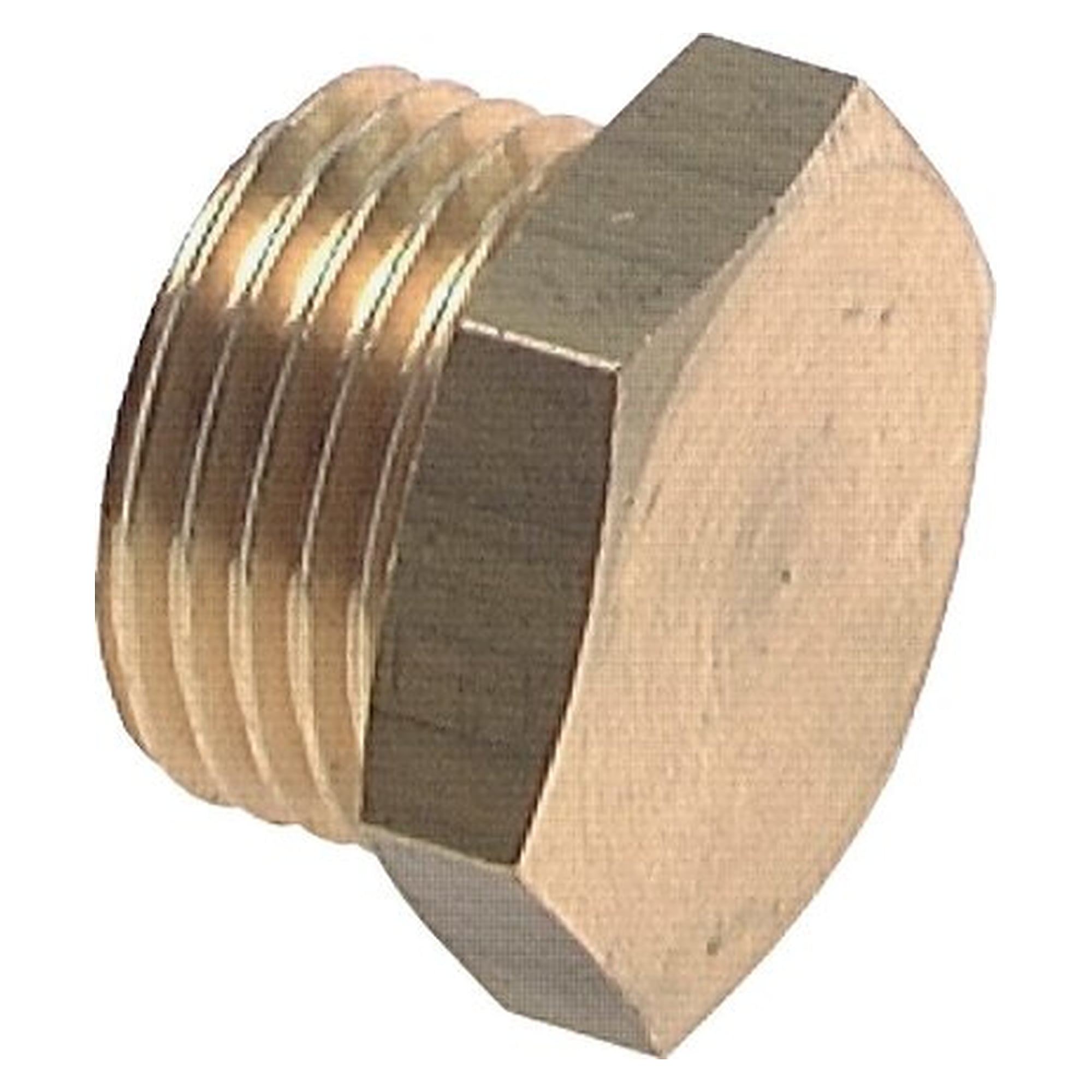 Sealing plug, with external hexagon, thread G 1/2", PN 16 bar, brass, width across flats 24 mm