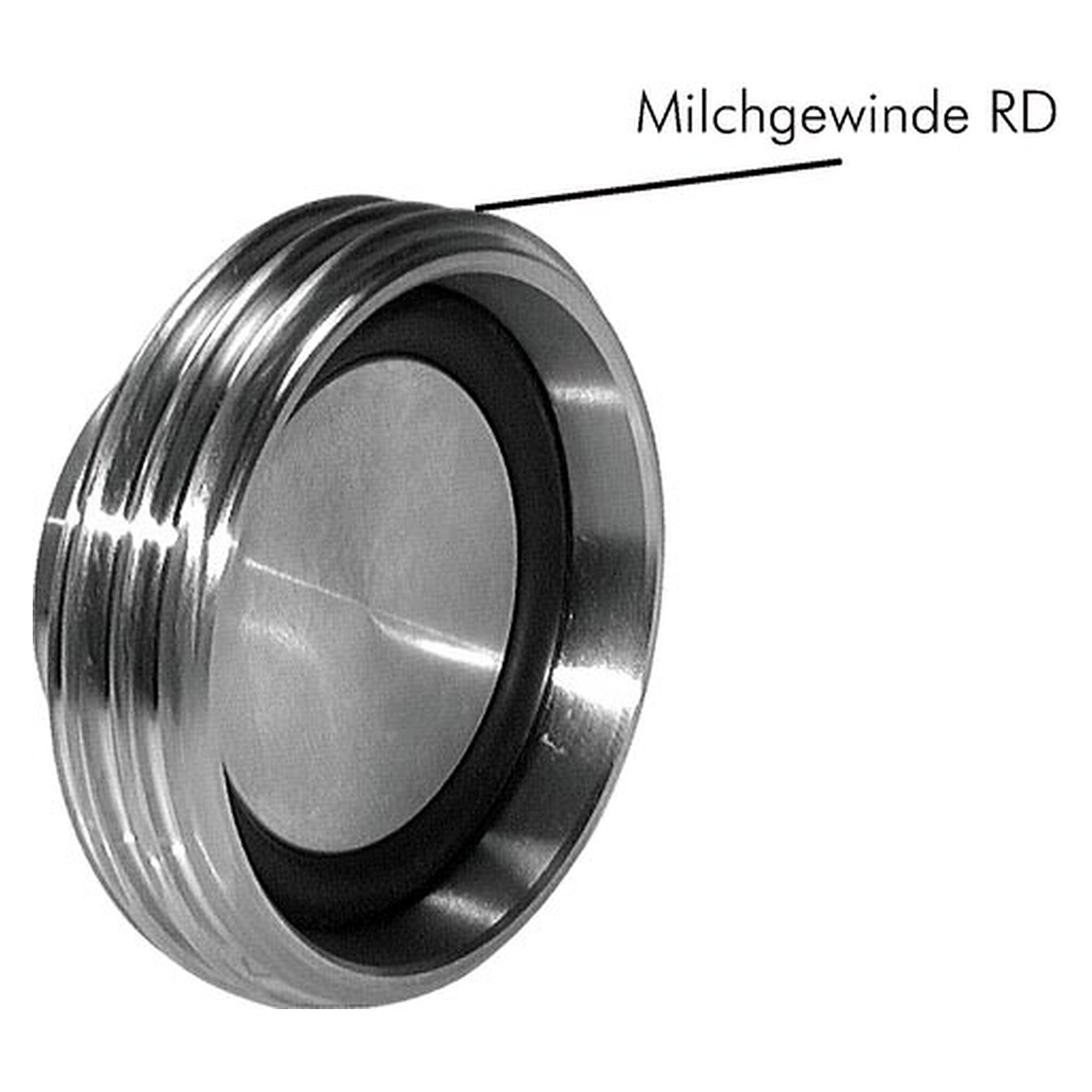 Blank threaded liner with round thread, thread Rd 52 x 1/6", for cone liner DN 25 mm