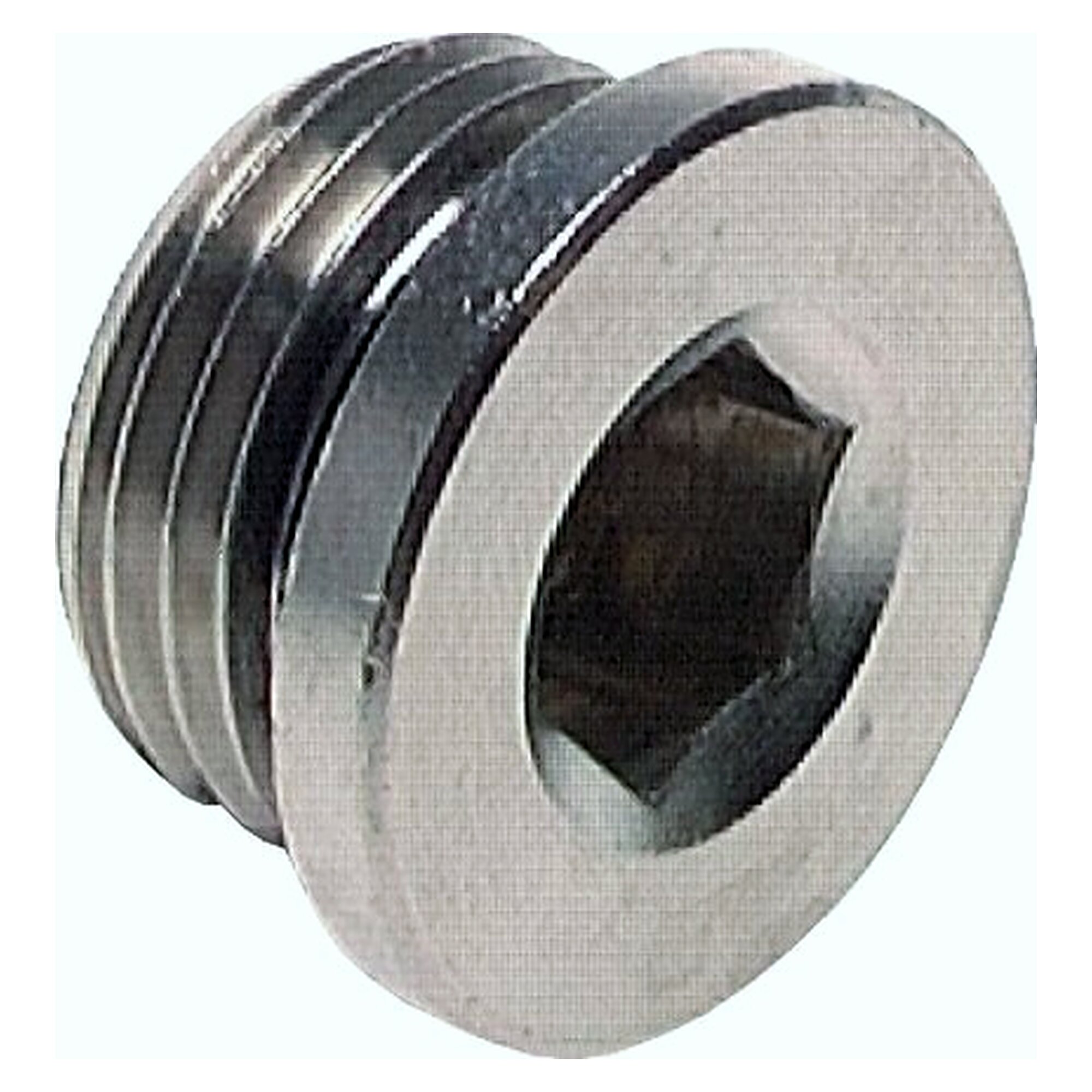 Sealing plug, with hexagon socket, thread G 1/2", PN 16 bar, nickel plated brass, -15 bis +200
