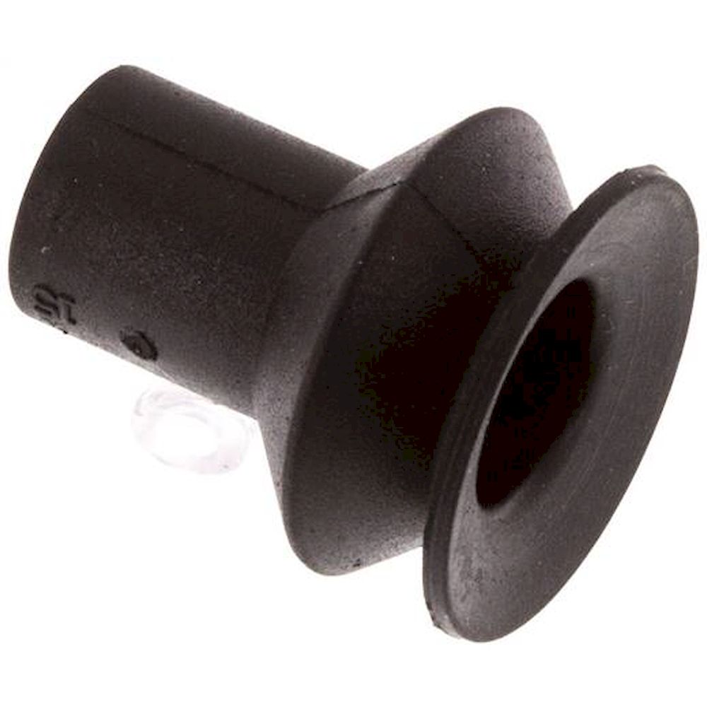 Bellows suction pad, 1,5-way, P-series, Ø 16x6,7mm, CR (60A), black