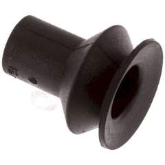Bellows suction pad, 1,5-way, P-series, Ø 16x6,7mm, CR (60A), black
