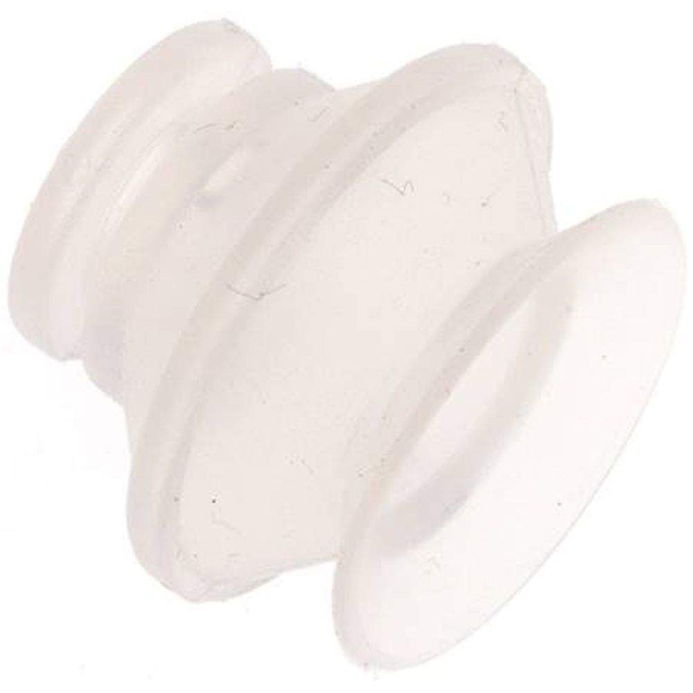 Bellows suction pad, 1,5-way, P-series, Ø 21x9mm, Silicone (50A), transparent