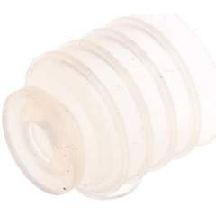 Bellows suction pad, 4,5-way, P-series, Ø 20x16mm, Silicone (50A), transparent