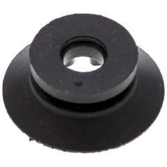 Flat suction cups, support rib, P,series- Ø 22x0,5mm, CR (50A), black