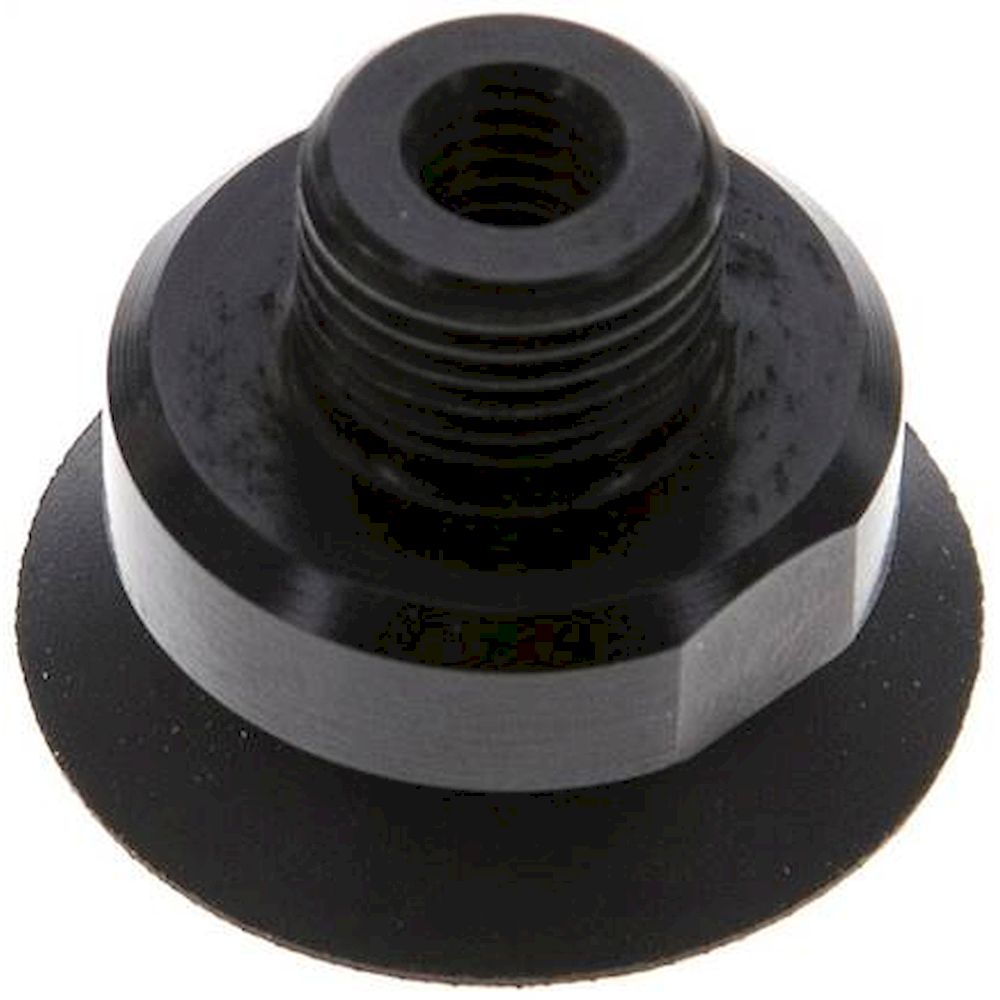 Flat suction cups, support rib, P,series- Ø 22x1mm, CR (50A), black