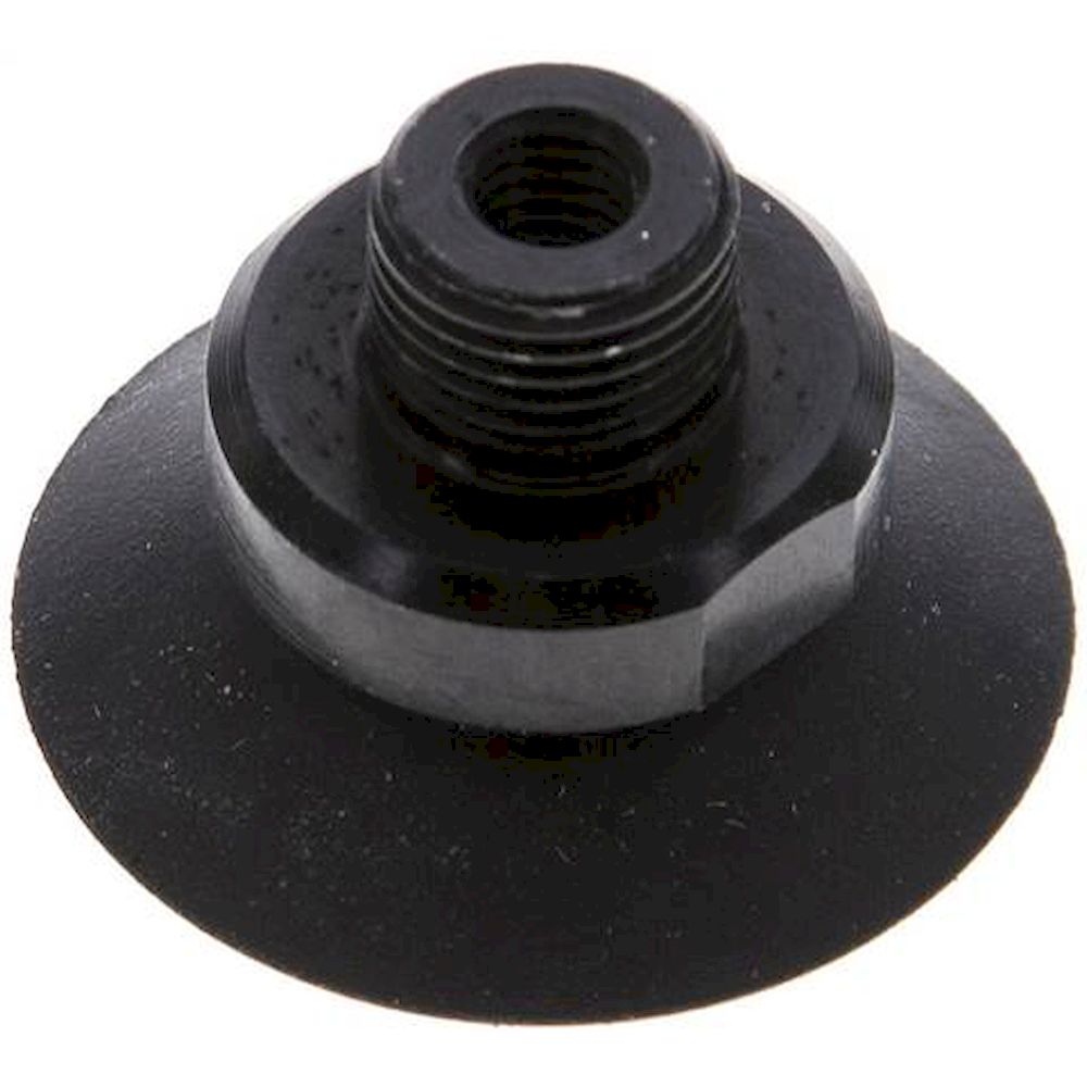 Flat suction cups, support rib, P,series- Ø 28x1mm, CR (50A), black