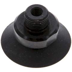 Flat suction cups, support rib, P,series- Ø 28x1mm, CR (50A), black