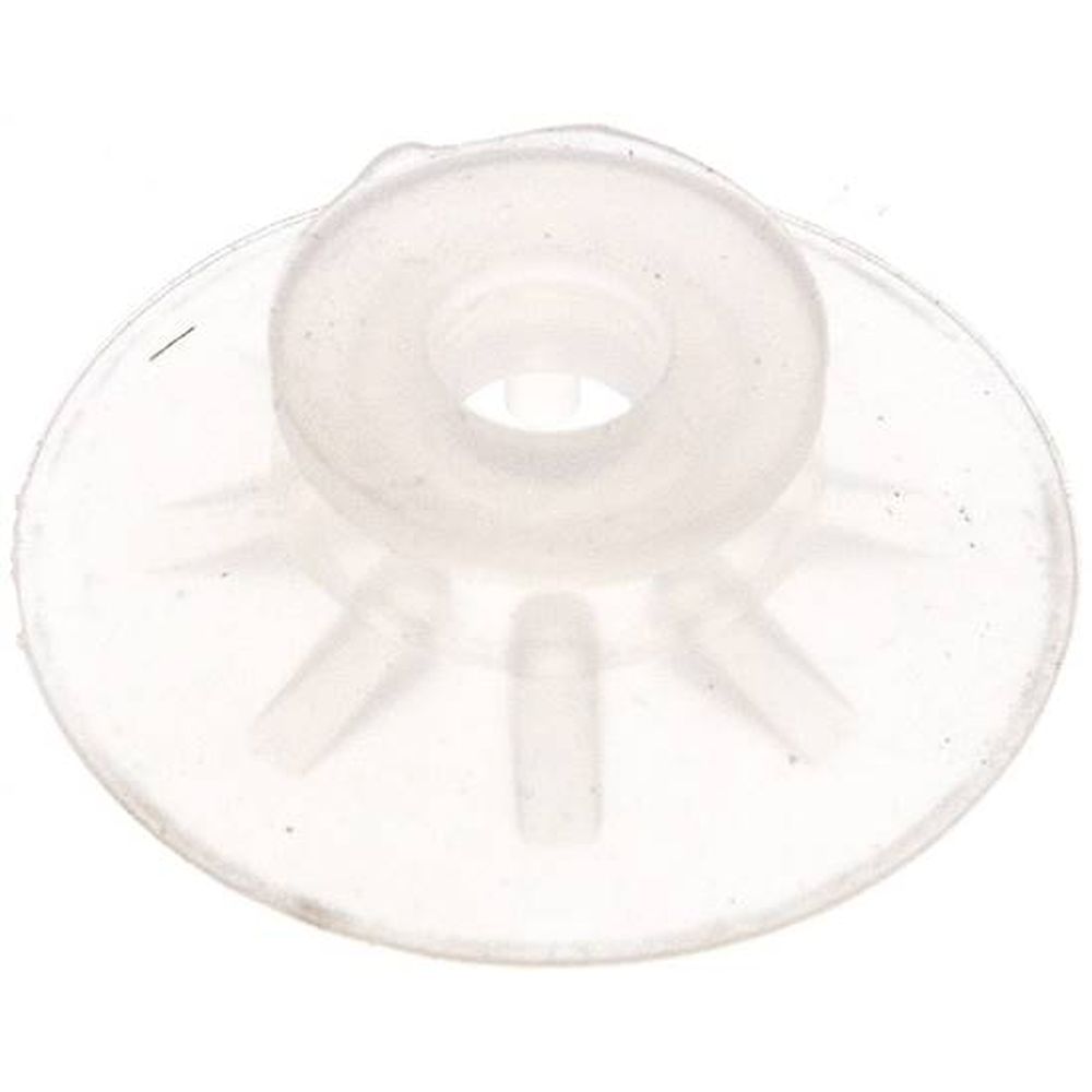 Flat suction cups, support rib, P,series- Ø 28x1mm, Silicone (50A), transparent