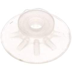 Flachsauger, Stützrippe, P-Serie, Ø 28x1mm, Silikon (50A), transparent