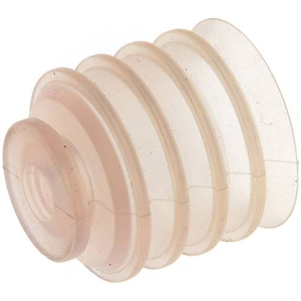 Bellows suction pad, 4,5-way, P-series, Ø 31x21mm, Silicone (50A), transparent