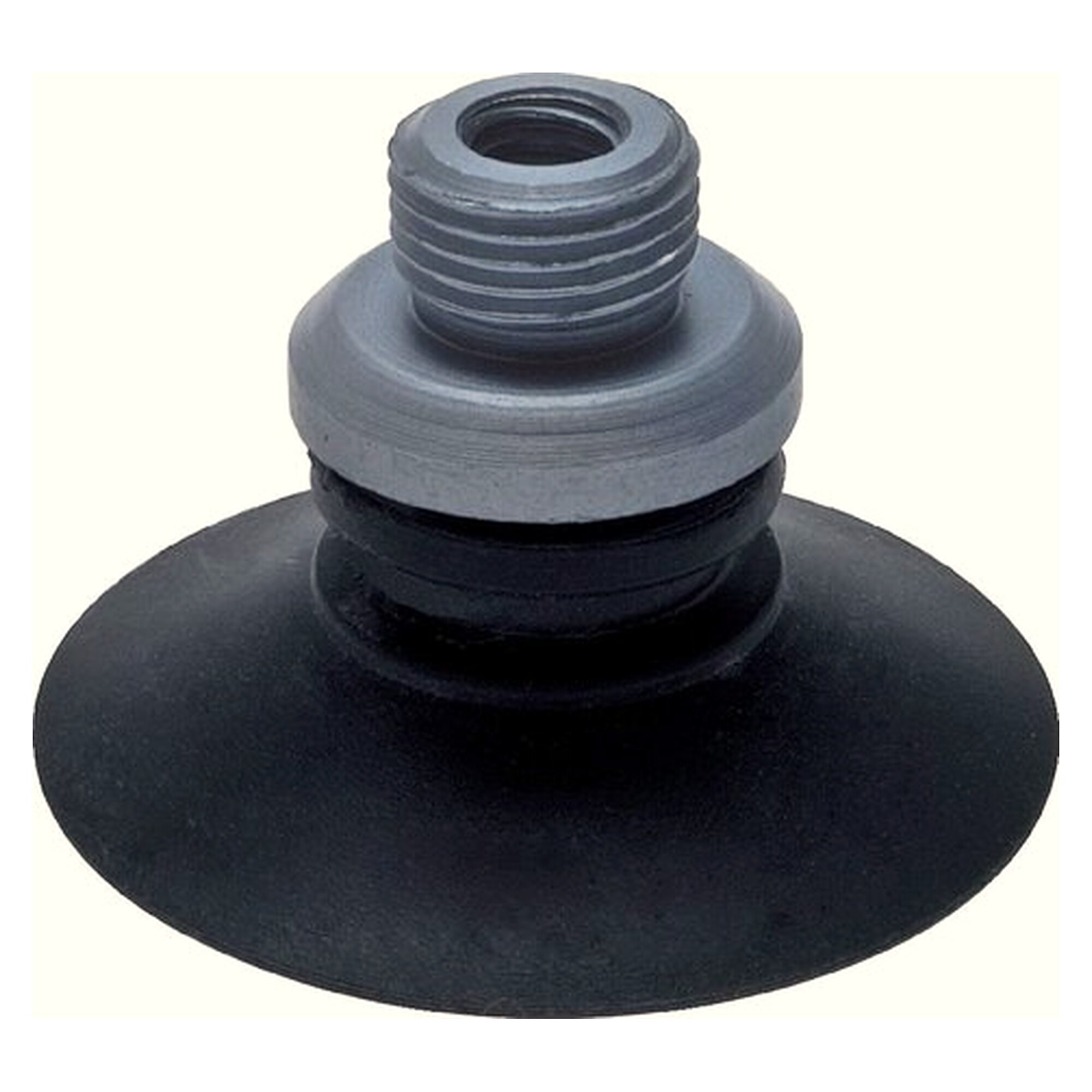 Flachsauger, Stützrippe, P-Serie, Durchmesser 22x2,5mm, CR (50A), schwarz