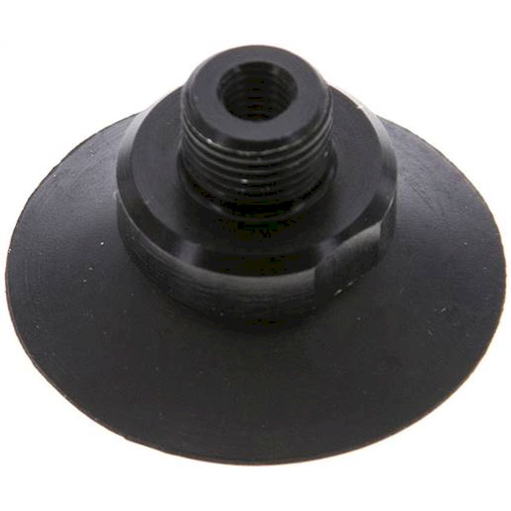 Flat suction cups, support rib, P,series- Ø 32x2mm, CR (50A), black