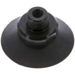 Flachsauger, Stützrippe, P-Serie, Ø 32x2mm, CR (50A), schwarz