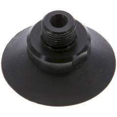 Flachsauger, Stützrippe, P-Serie, Ø 32x2mm, CR (50A), schwarz