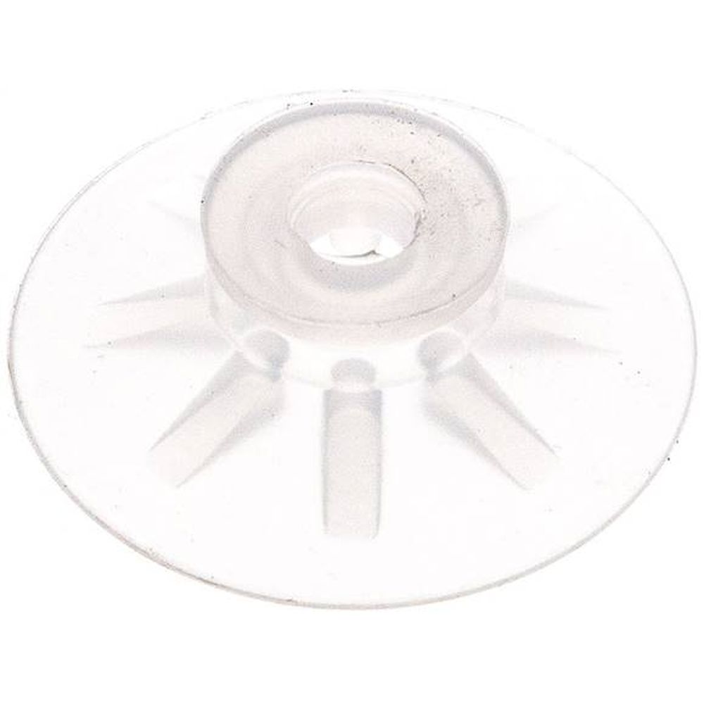 Flat suction cups, support rib, P,series- Ø 32x2mm, Silicone (50A), transparent