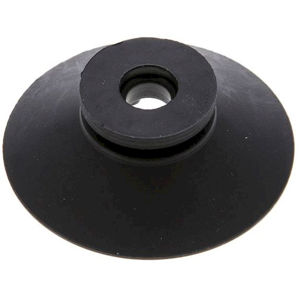 Flat suction cups, support rib, P,series- Ø 42x2mm, CR (50A), black