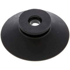 Flat suction cups, support rib, P,series- Ø 42x2mm, CR (50A), black