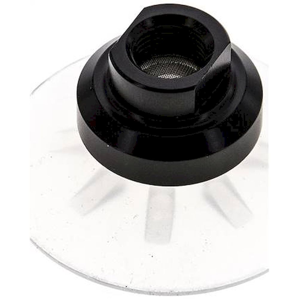 Flat suction cups, support rib, P,series- Ø 42x2mm, Silicone (50A), transparent