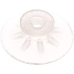 Flat suction cups, support rib, P,series- Ø 42x2mm, Silicone (50A), transparent