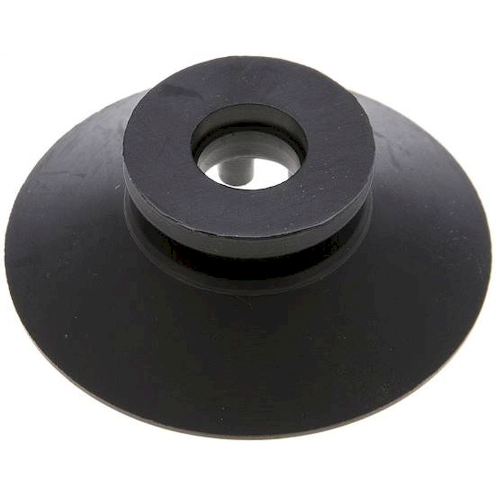 Flat suction cups, support rib, P,series- Ø 53x2,5mm, CR (50A), black