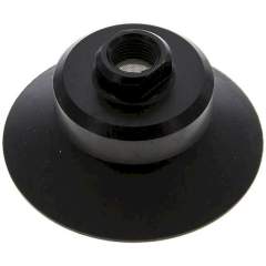 Flat suction cups, support rib, P,series- Ø 53x2,5mm, CR (50A), black