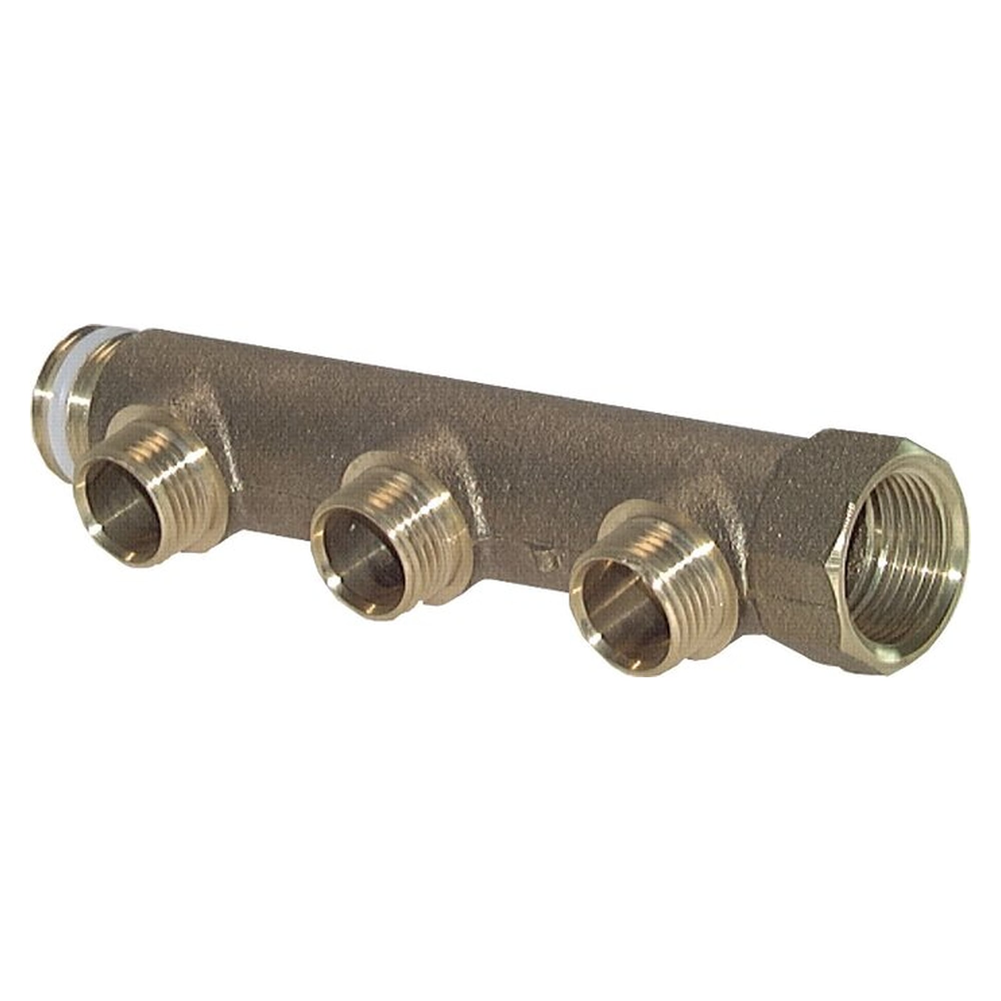 Distribution pipe, female and male thread, outlet 4x G 1/2" (male) to female thread G 1", 213