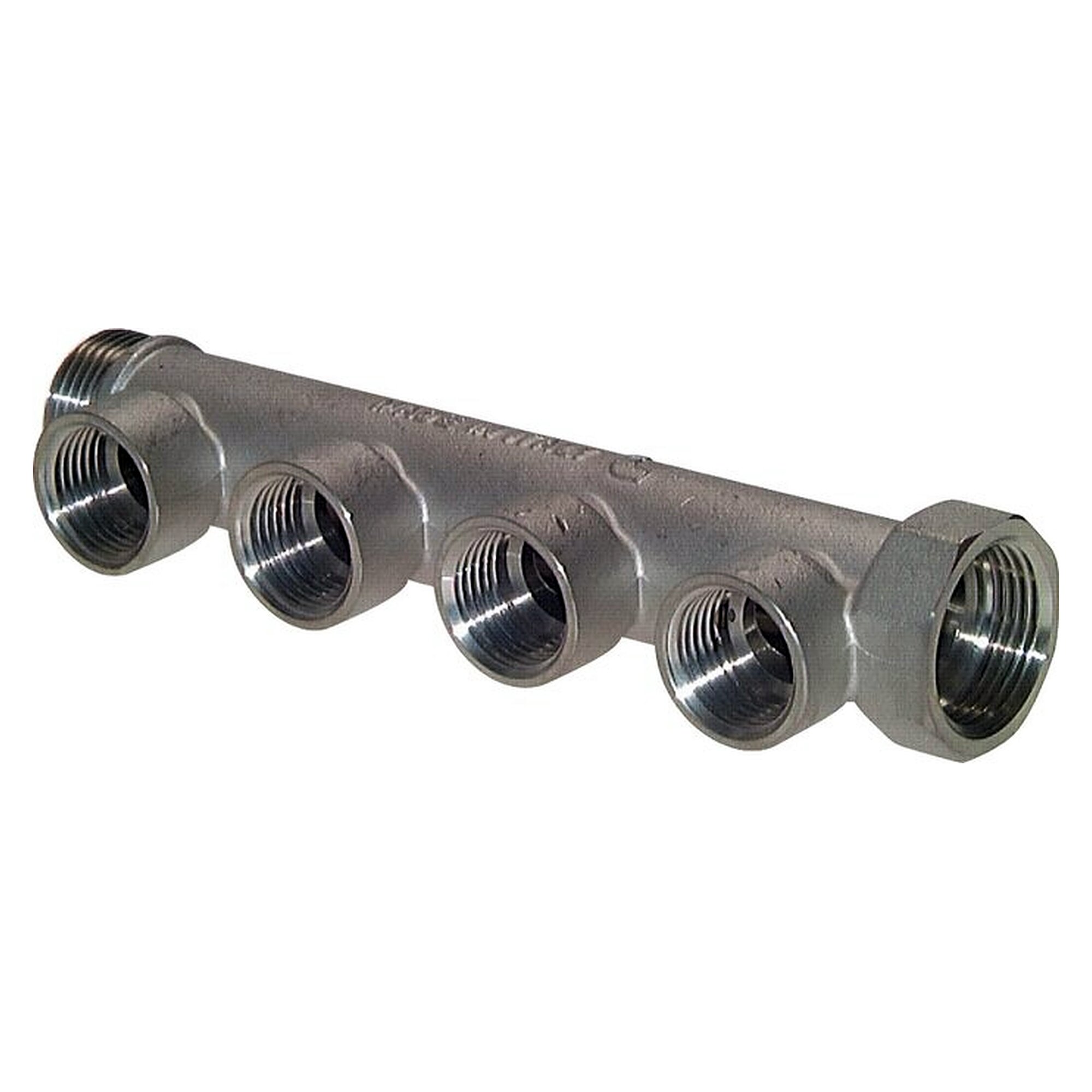 Distribution pipe, female and male thread, outlet 3x G 1/2" (female) to female thread G 1", 127