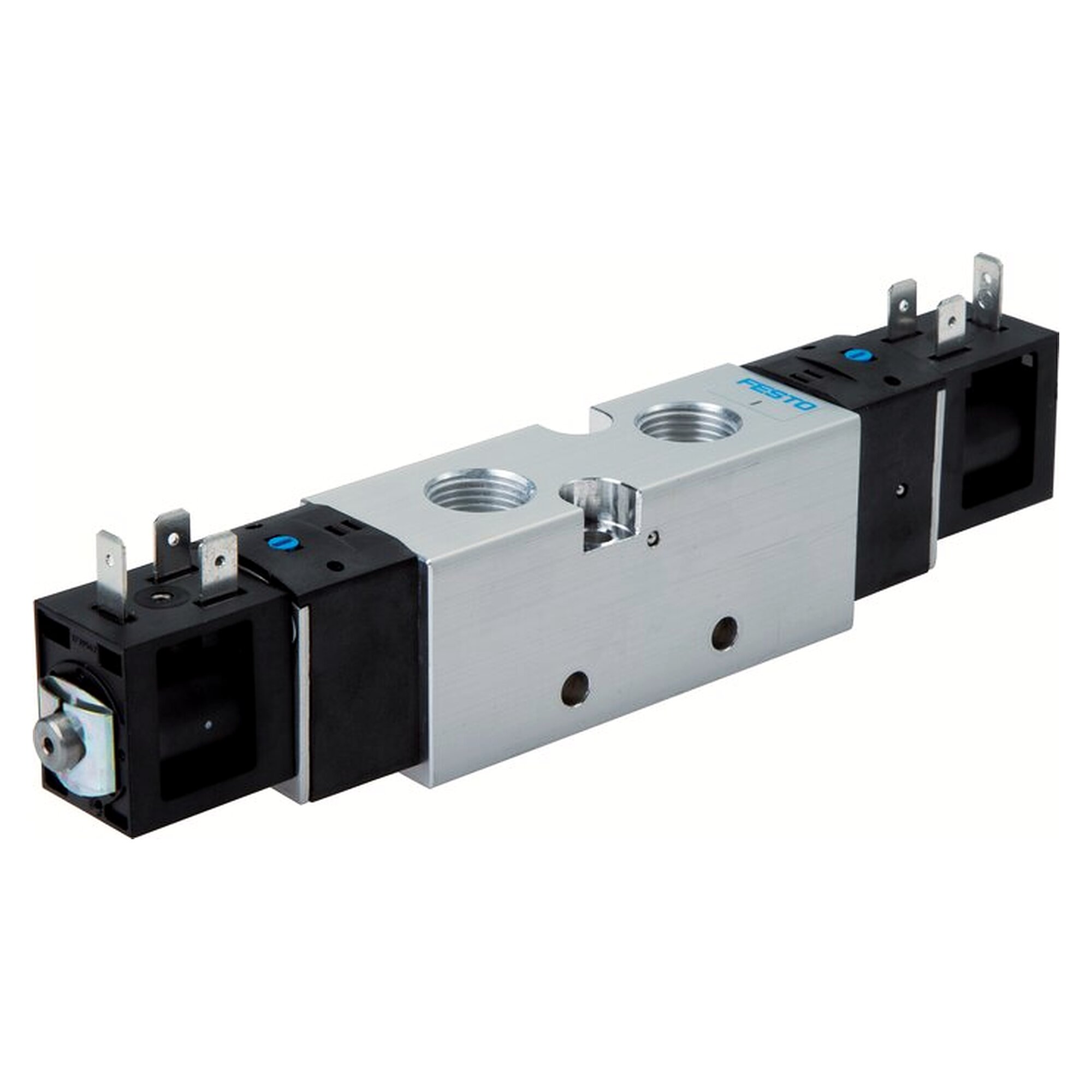 5/2-Wege Magnetventil, 5/2-Wege (Impulsventil), 3x G 3/8", 24 V DC, 1600 l/min, 1,5 bis 8 bar, 3,3 W