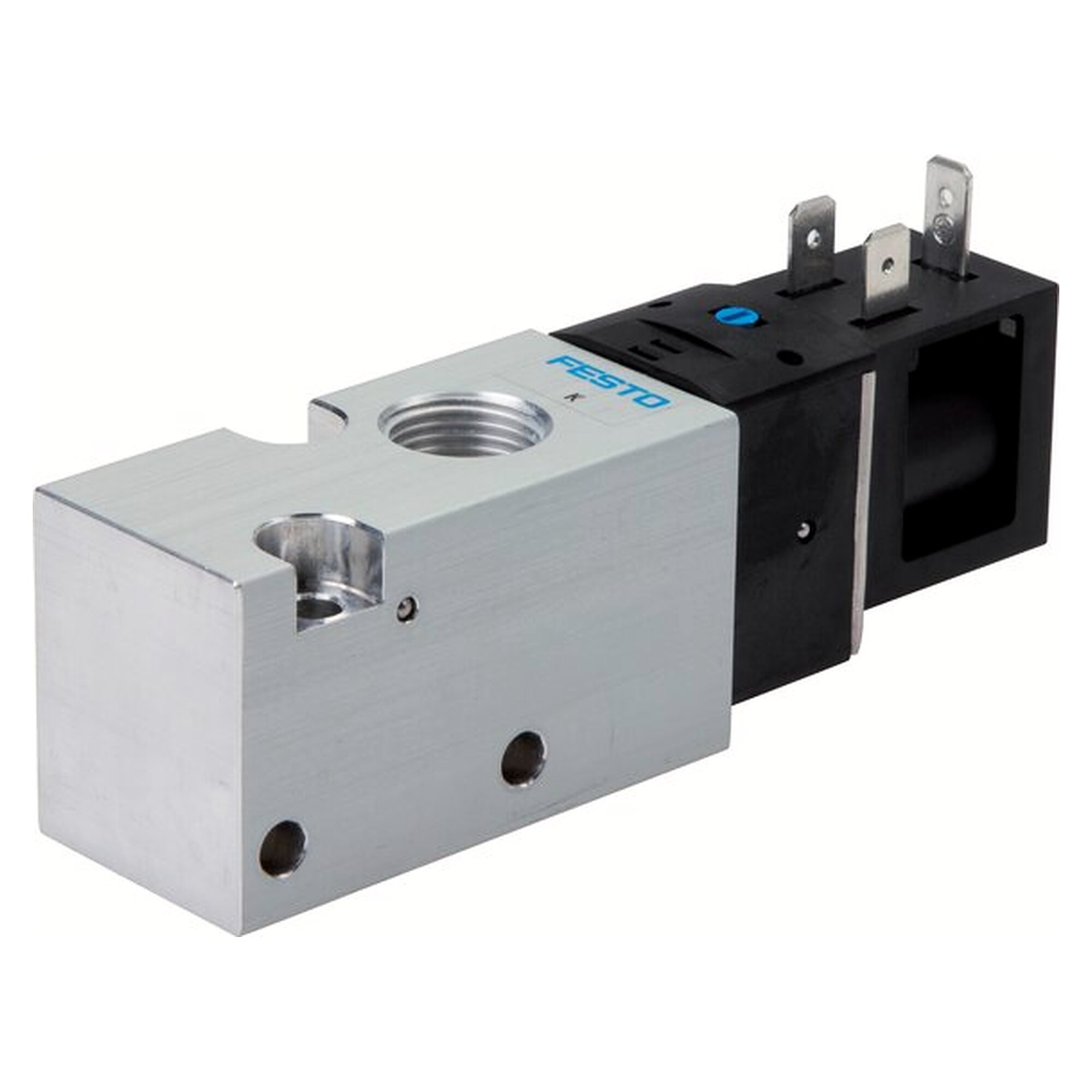 3/2-Wege Magnetventil, 3/2-Wege (NC), 2x G 3/8", 24 V DC, 1600 l/min, 1,5 bis 8 bar, 3,3 W