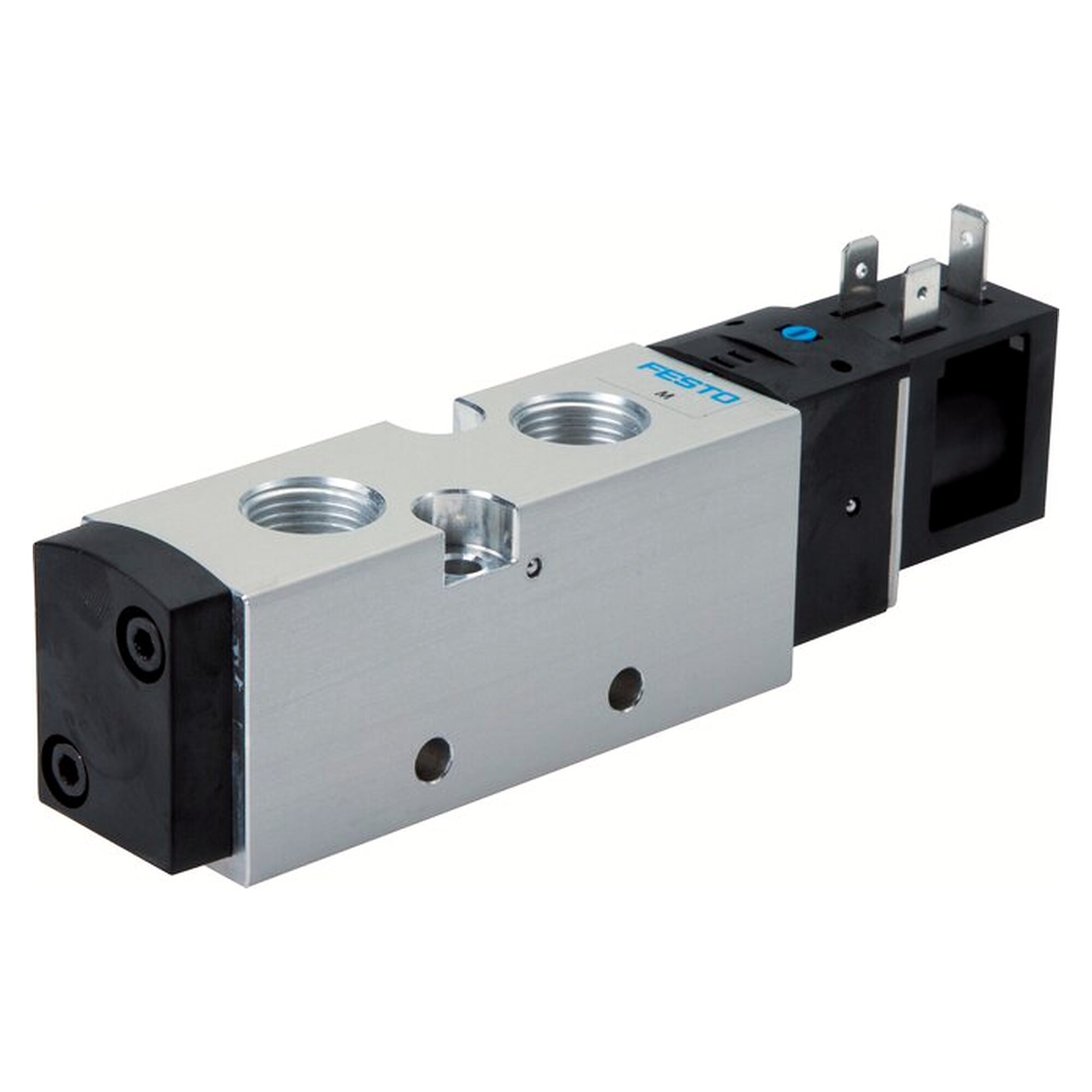 5/2-way solenoid valve, 5/2-way (spring return*), 3x G 3/8", 24 V DC, 1600 l/min, 1.5 to 8 bar