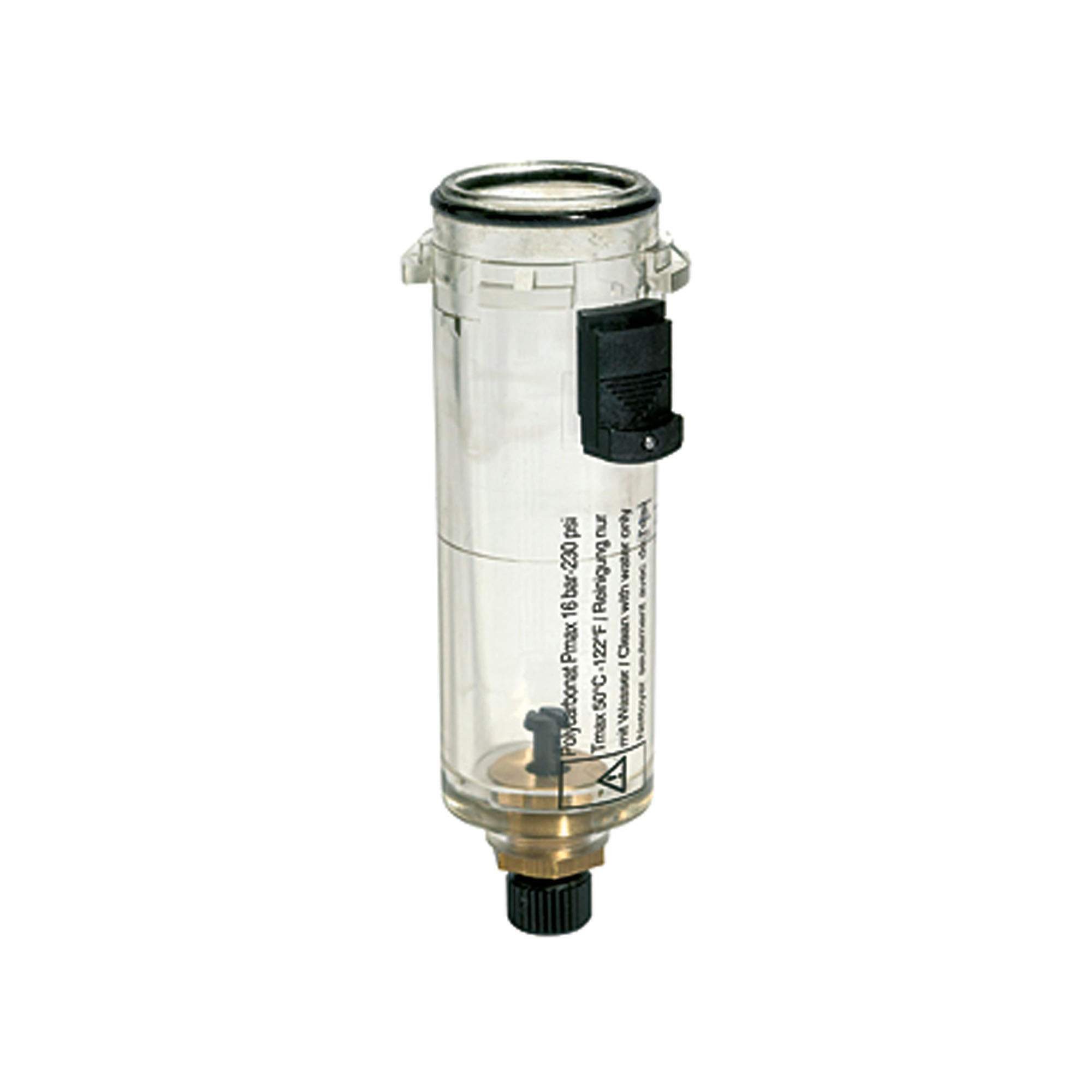 Polycarbonate container with manual bleeder valve - Riegler 100663