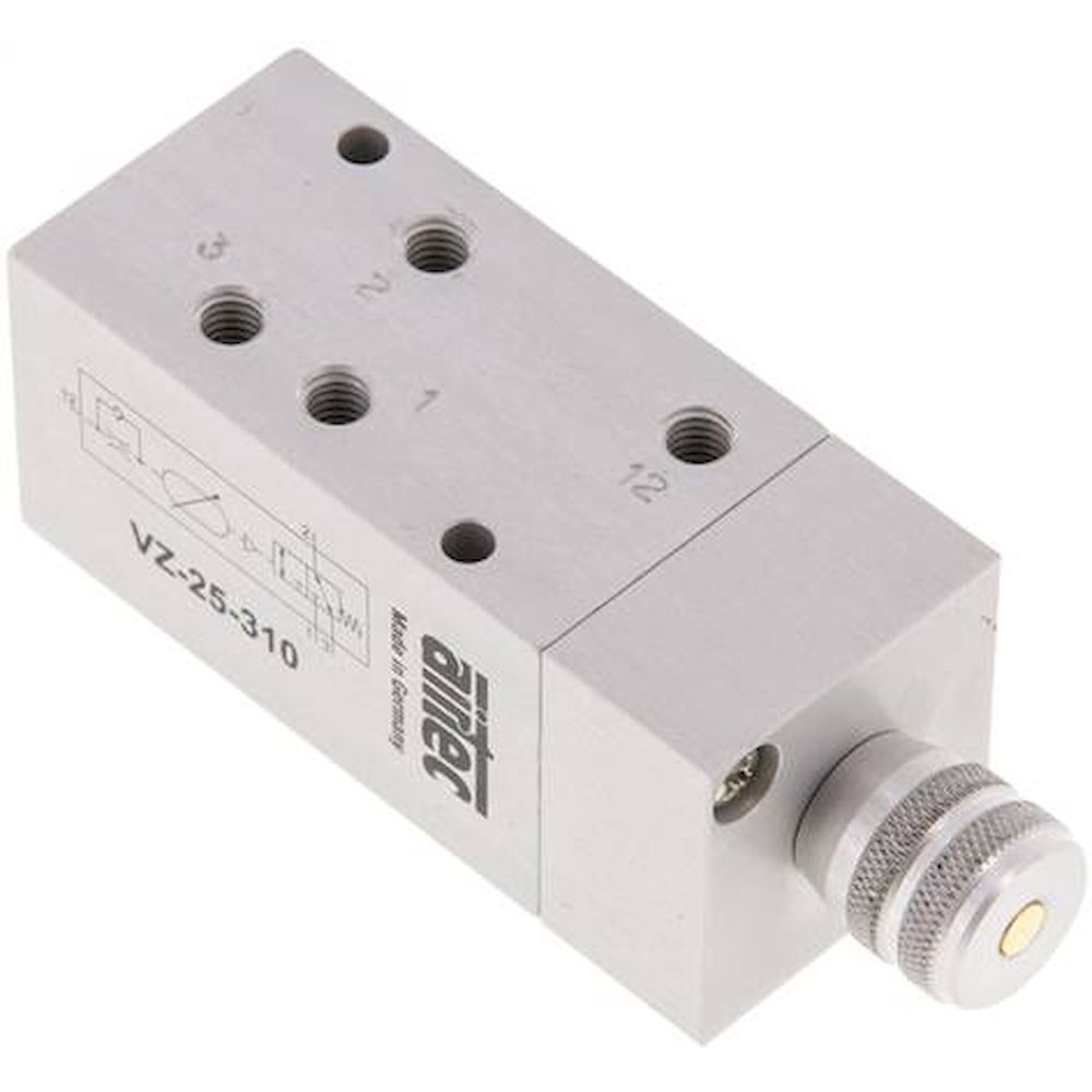Airtec VZ-25-310. 3/2-way time valve, 0,25 to 5 seconds, M 5