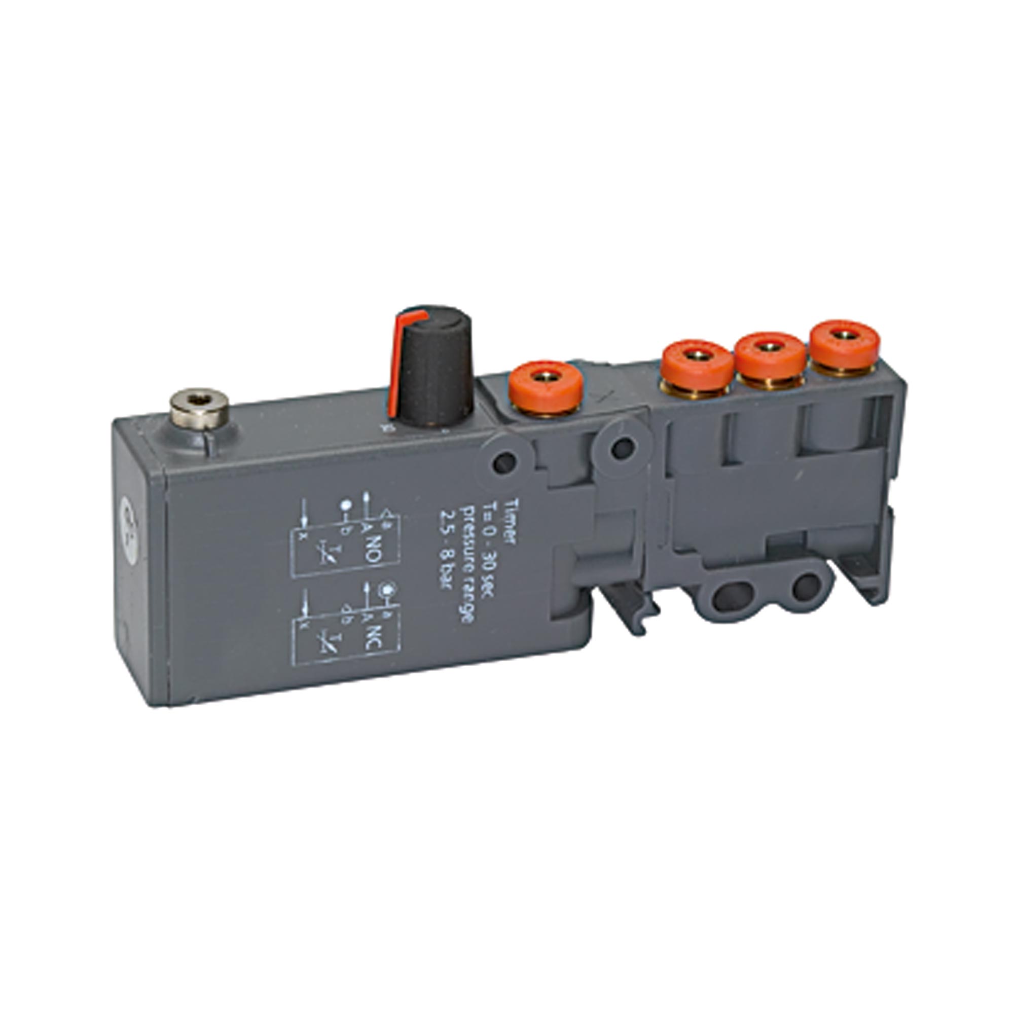 Pneumatik Logikelement, Timer, Alu anodisiert / Technopolymer - Riegler 106710