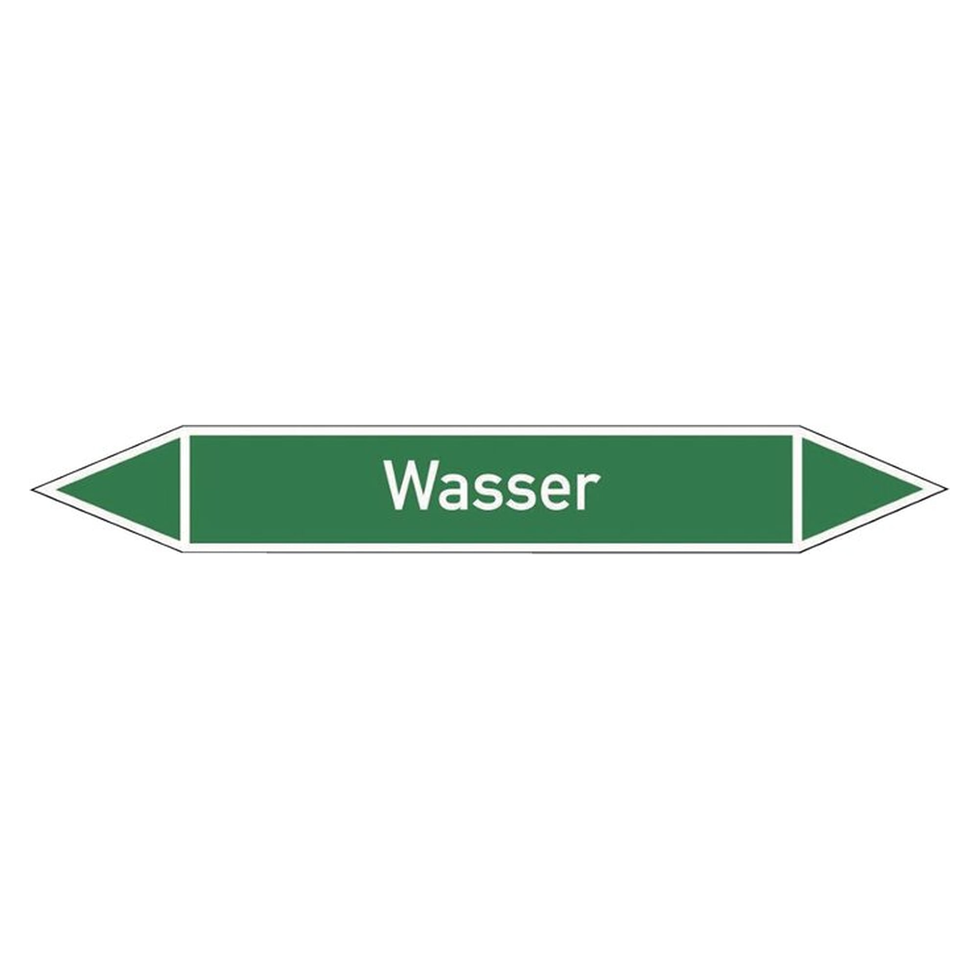 Pipe marking label, double arrow, self-adhesive, 37 x 270 mm, water
