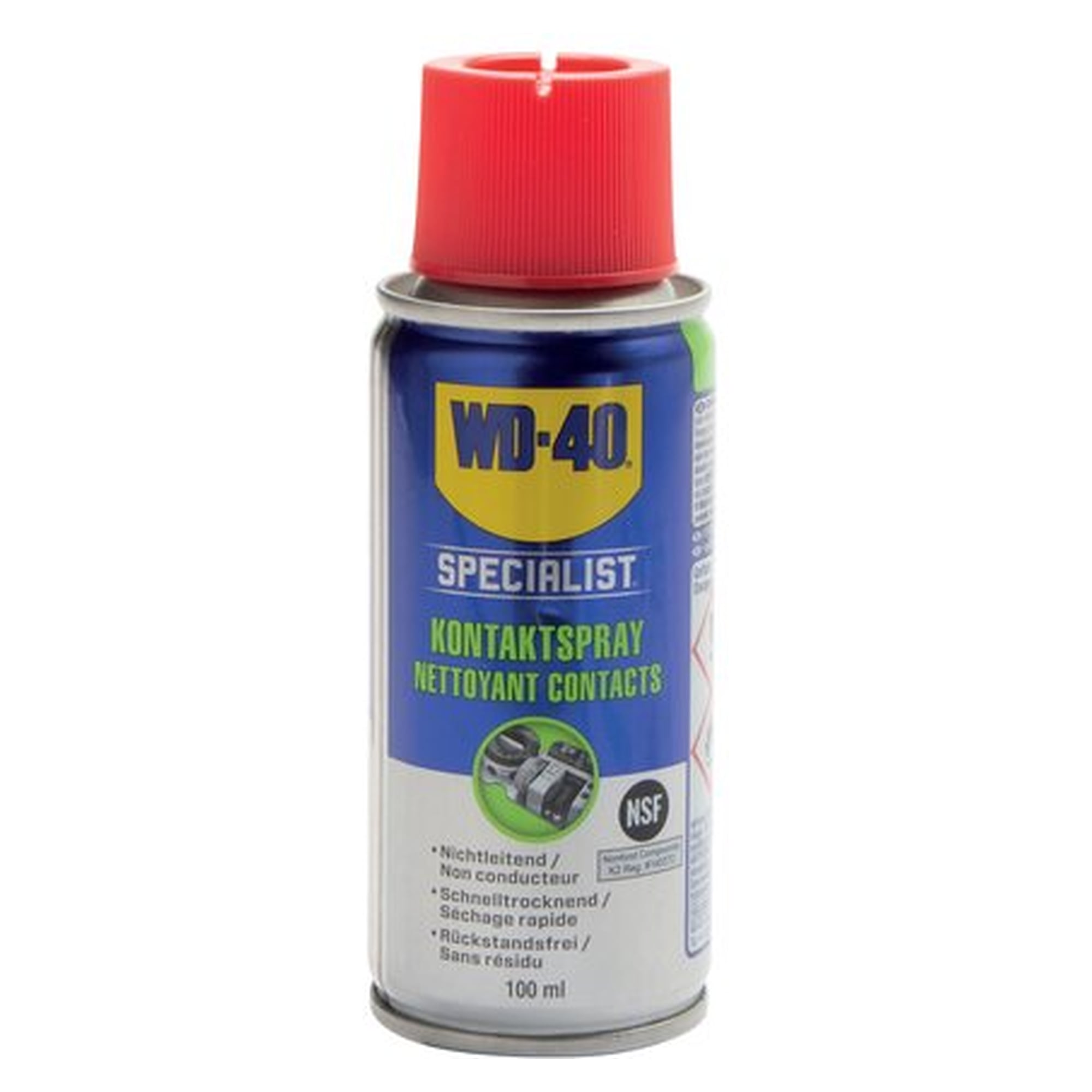 WD-40 contact spray, 100 ml Classic-spray can, Fast acting, removes oil, dirt